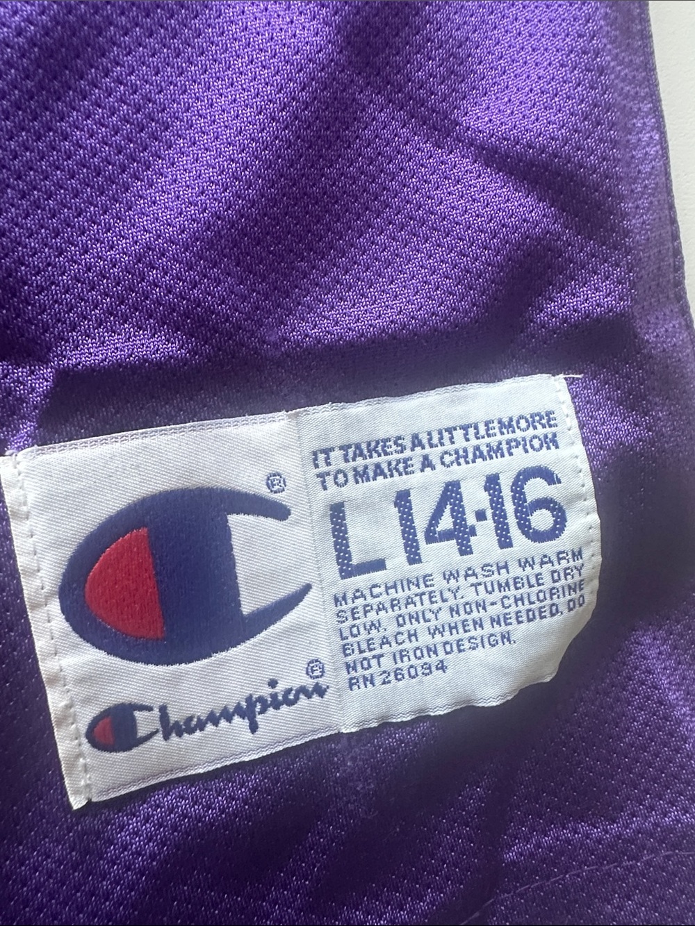 Z—Champion Purple Mesh Basketball Jersey with Red Accent - Picture 2 of 16